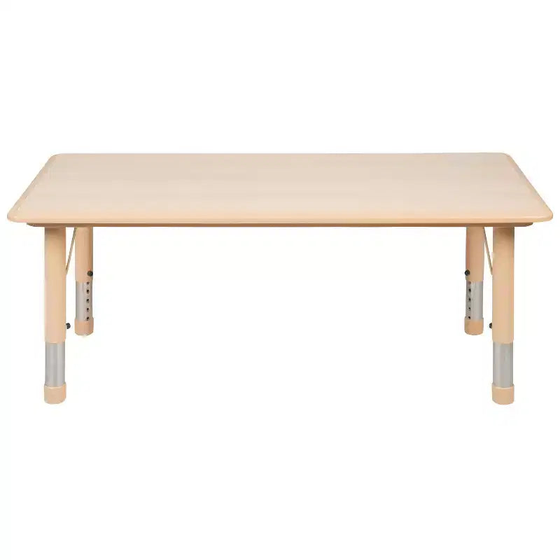 Table d'activités rectangulaire en plastique Emma et Oliver de 23,625"L x 47,25"P, réglable en hauteur