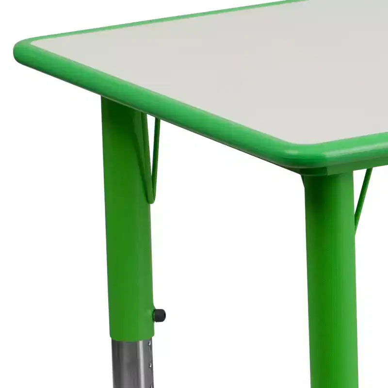 Table d'activités rectangulaire en plastique Emma et Oliver de 23,625"L x 47,25"P, réglable en hauteur