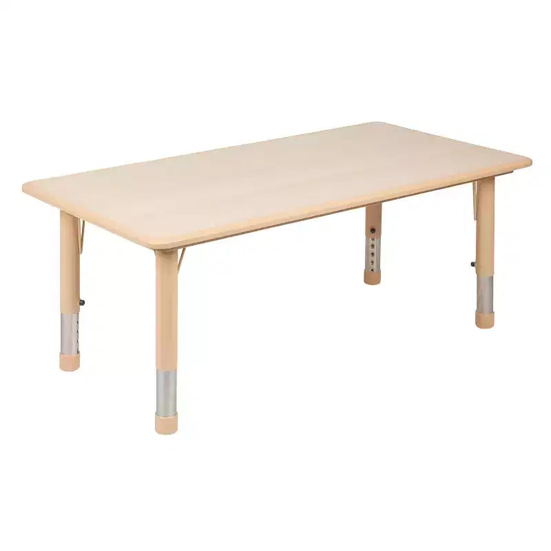 Table d'activités rectangulaire en plastique Emma et Oliver de 23,625"L x 47,25"P, réglable en hauteur