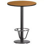 Table de bar ronde en stratifié 30" Emma and Oliver avec base annulaire de 18"