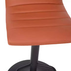 Tabouret moderne Emma et Oliver Coti, capitonné, à hauteur réglable, dossier mi-hauteur et base sur pied avec repose-pieds