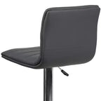Tabouret moderne Emma et Oliver Coti, capitonné, à hauteur réglable, dossier mi-hauteur et base sur pied avec repose-pieds