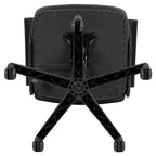 Fauteuil de bureau pivotant Emma et Oliver en cuir régénéré noir avec accoudoirs - Chaise de bureau
