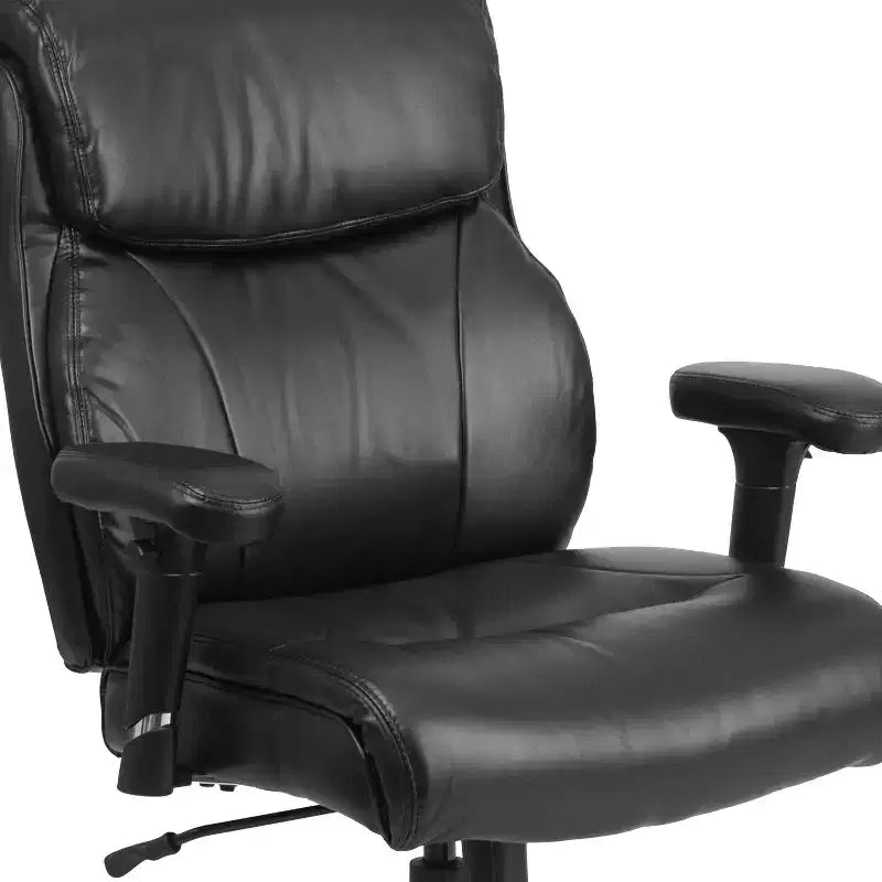 Emma and Oliver Chaise de bureau ergonomique pivotante mi-dossier, grande et haute, avec surpiqûres épurées, capacité de 400 lb