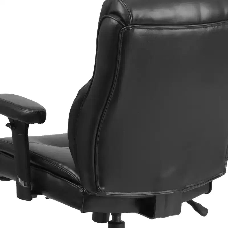 Emma and Oliver Chaise de bureau ergonomique pivotante mi-dossier, grande et haute, avec surpiqûres épurées, capacité de 400 lb