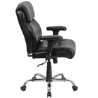 Emma and Oliver Chaise de bureau ergonomique pivotante mi-dossier, grande et haute, avec surpiqûres épurées, capacité de 400 lb