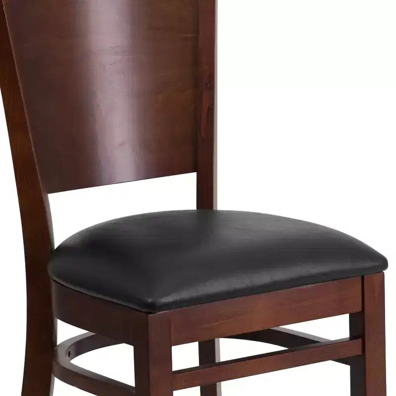 Chaise de restaurant en bois à dossier plein Emma et Oliver