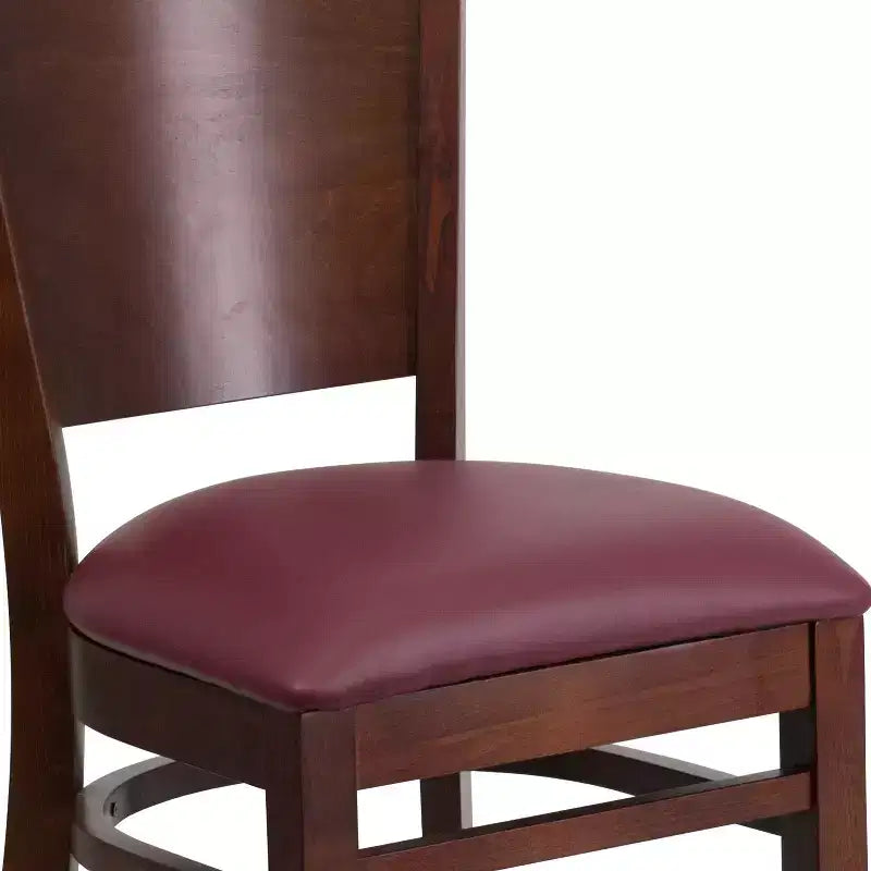 Chaise de restaurant en bois à dossier plein Emma et Oliver