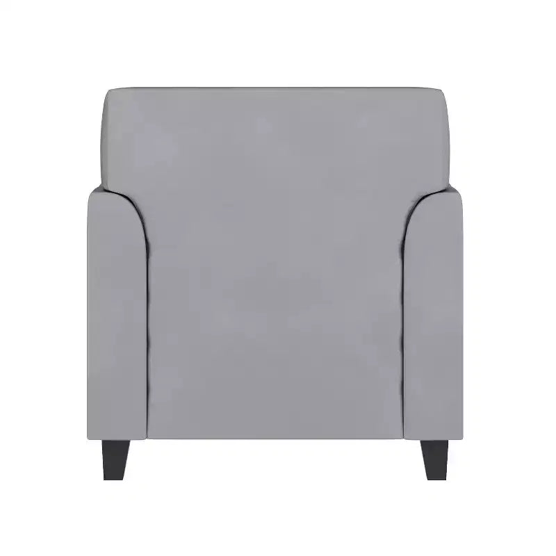 Fauteuil en cuir Emma et Oliver avec cadre surpiqué aux lignes épurées