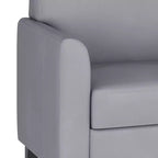 Fauteuil en cuir Emma et Oliver avec cadre surpiqué aux lignes épurées