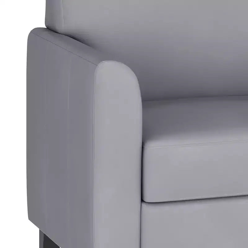 Fauteuil en cuir Emma et Oliver avec cadre surpiqué aux lignes épurées