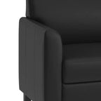 Fauteuil en cuir Emma et Oliver avec cadre surpiqué aux lignes épurées