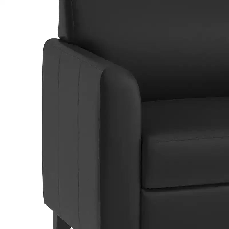 Fauteuil en cuir Emma et Oliver avec cadre surpiqué aux lignes épurées