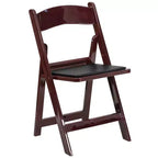 Emma et Oliver Chaise pliante en résine avec assise rembourrée en vinyle, lot de 2, pour mariage ou événement