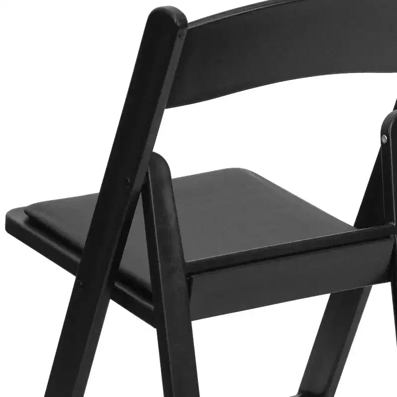Emma et Oliver Chaise pliante en résine avec assise rembourrée en vinyle, lot de 2, pour mariage ou événement