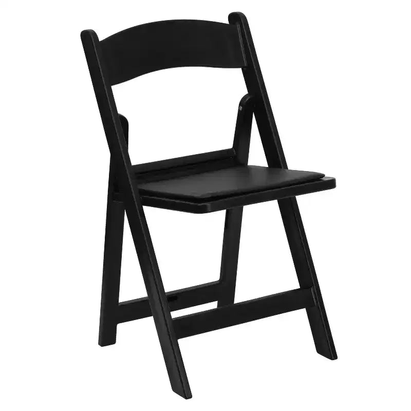 Emma et Oliver Chaise pliante en résine avec assise rembourrée en vinyle, lot de 2, pour mariage ou événement