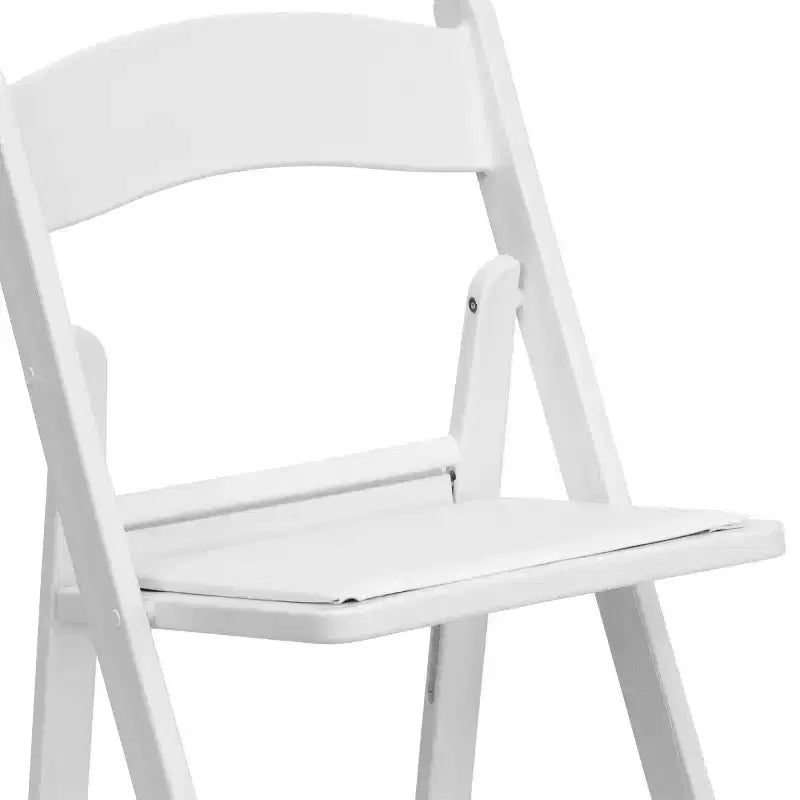Emma et Oliver Chaise pliante en résine avec assise rembourrée en vinyle, lot de 2, pour mariage ou événement