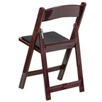 Emma et Oliver Chaise pliante en résine avec assise rembourrée en vinyle, lot de 2, pour mariage ou événement