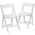 Emma et Oliver Chaise pliante en résine avec assise rembourrée en vinyle, lot de 2, pour mariage ou événement