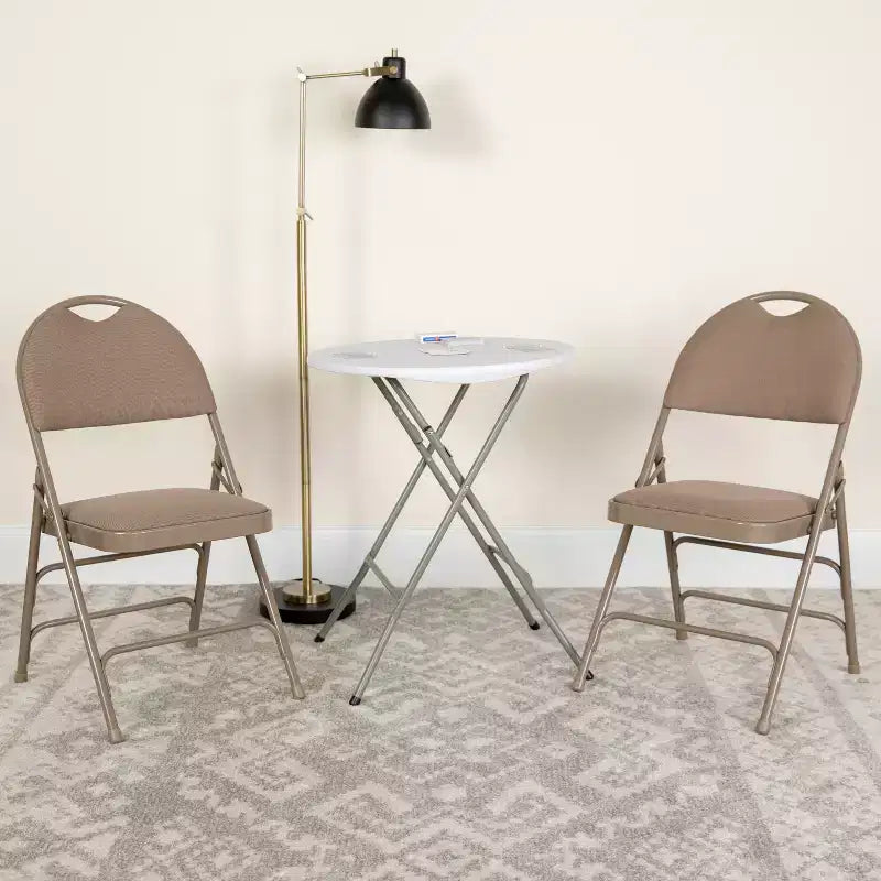 Chaise pliante rembourrée Emma et Oliver, lot de 2, facile à transporter, pour la maison et le bureau, pour fêtes et événements