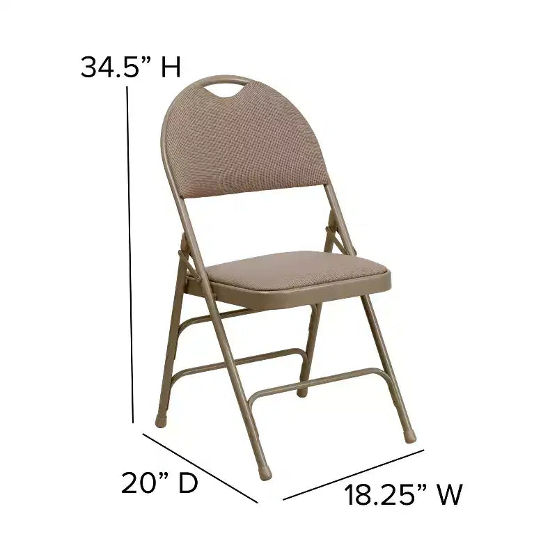 Chaise pliante rembourrée Emma et Oliver, lot de 2, facile à transporter, pour la maison et le bureau, pour fêtes et événements