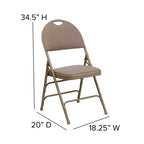 Chaise pliante rembourrée Emma et Oliver, lot de 2, facile à transporter, pour la maison et le bureau, pour fêtes et événements