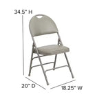 Chaise pliante rembourrée Emma et Oliver, lot de 2, facile à transporter, pour la maison et le bureau, pour fêtes et événements