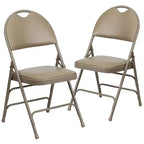 Chaise pliante rembourrée Emma et Oliver, lot de 2, facile à transporter, pour la maison et le bureau, pour fêtes et événements