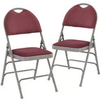 Chaise pliante rembourrée Emma et Oliver, lot de 2, facile à transporter, pour la maison et le bureau, pour fêtes et événements