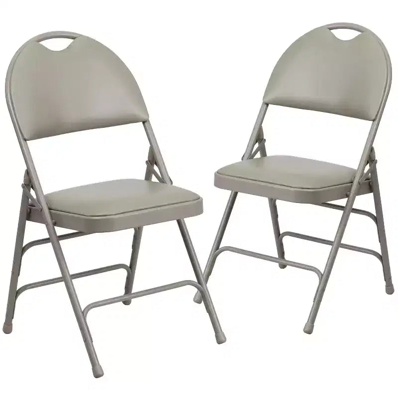 Chaise pliante rembourrée Emma et Oliver, lot de 2, facile à transporter, pour la maison et le bureau, pour fêtes et événements