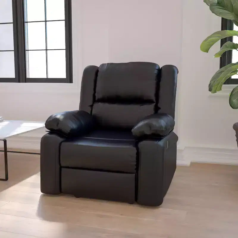 Fauteuil inclinable Emma et Oliver avec dossier rembourré et accoudoirs rembourrés
