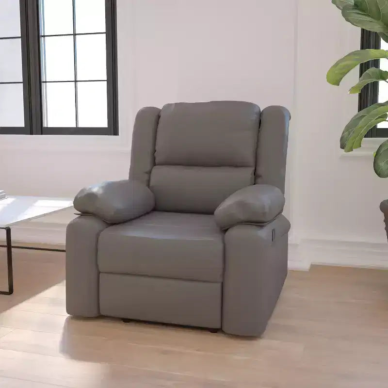 Fauteuil inclinable Emma et Oliver avec dossier rembourré et accoudoirs rembourrés
