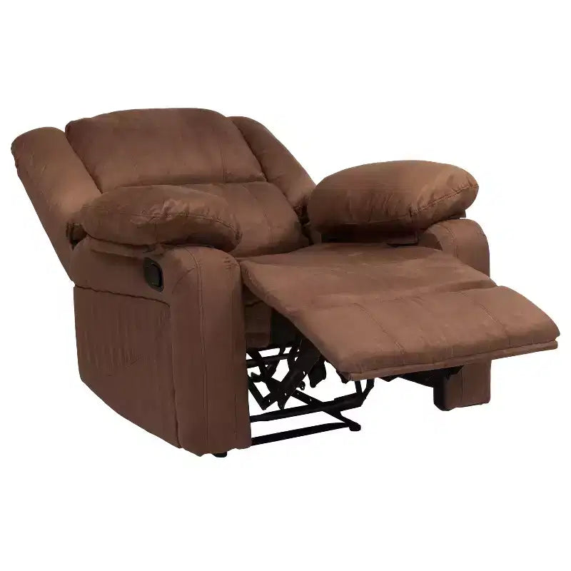 Fauteuil inclinable Emma et Oliver avec dossier rembourré et accoudoirs rembourrés