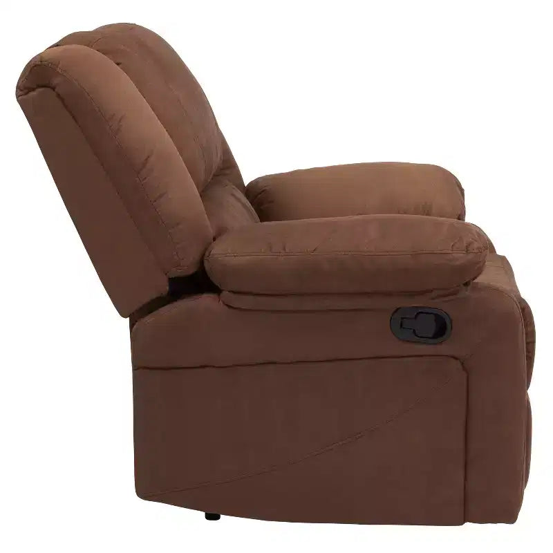 Fauteuil inclinable Emma et Oliver avec dossier rembourré et accoudoirs rembourrés