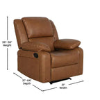 Fauteuil inclinable Emma et Oliver avec dossier rembourré et accoudoirs rembourrés