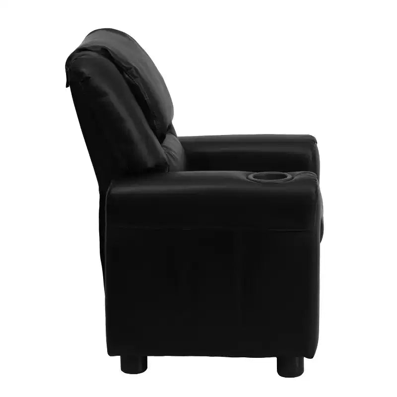 Fauteuil inclinable contemporain pour enfants Emma et Oliver avec porte-gobelet et appuie-tête