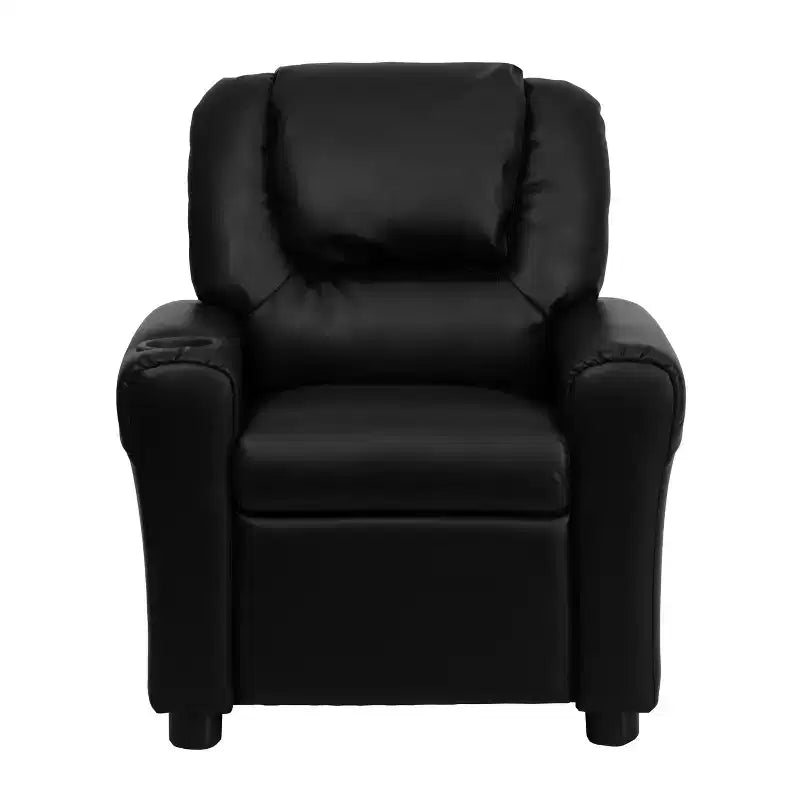 Fauteuil inclinable contemporain pour enfants Emma et Oliver avec porte-gobelet et appuie-tête