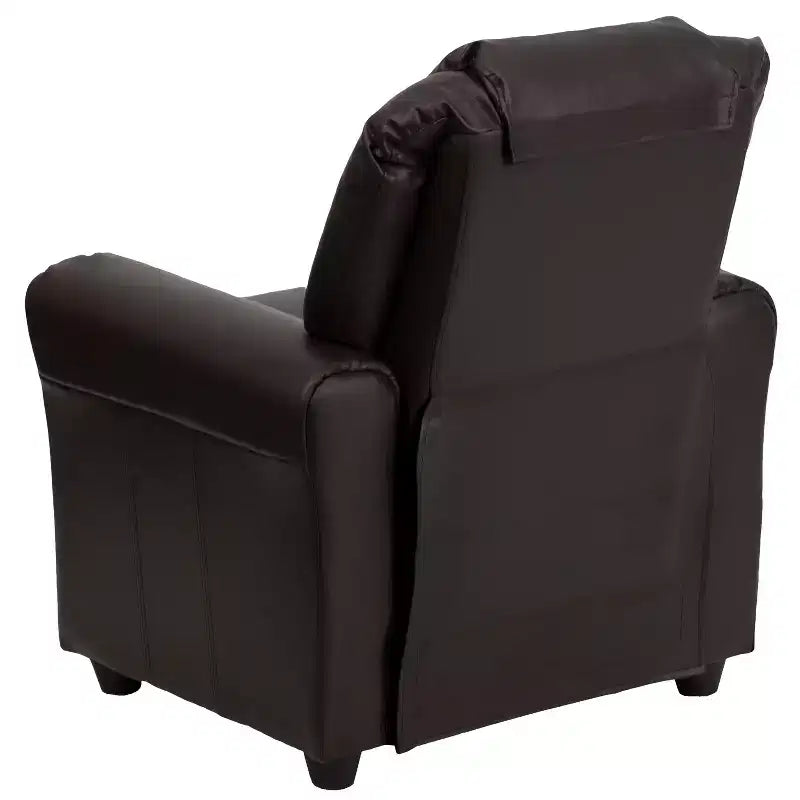 Fauteuil inclinable contemporain pour enfants Emma et Oliver avec porte-gobelet et appuie-tête
