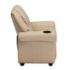 Fauteuil inclinable contemporain pour enfants Emma et Oliver avec porte-gobelet et appuie-tête