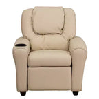 Fauteuil inclinable contemporain pour enfants Emma et Oliver avec porte-gobelet et appuie-tête