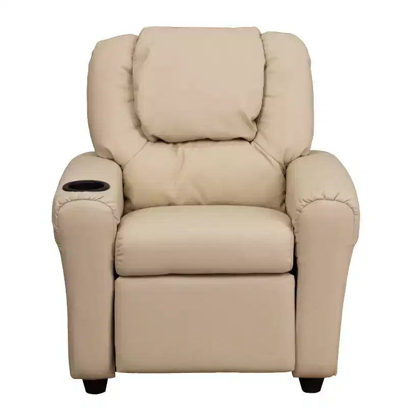 Fauteuil inclinable contemporain pour enfants Emma et Oliver avec porte-gobelet et appuie-tête