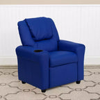 Fauteuil inclinable contemporain pour enfants Emma et Oliver avec porte-gobelet et appuie-tête