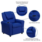 Fauteuil inclinable contemporain pour enfants Emma et Oliver avec porte-gobelet et appuie-tête