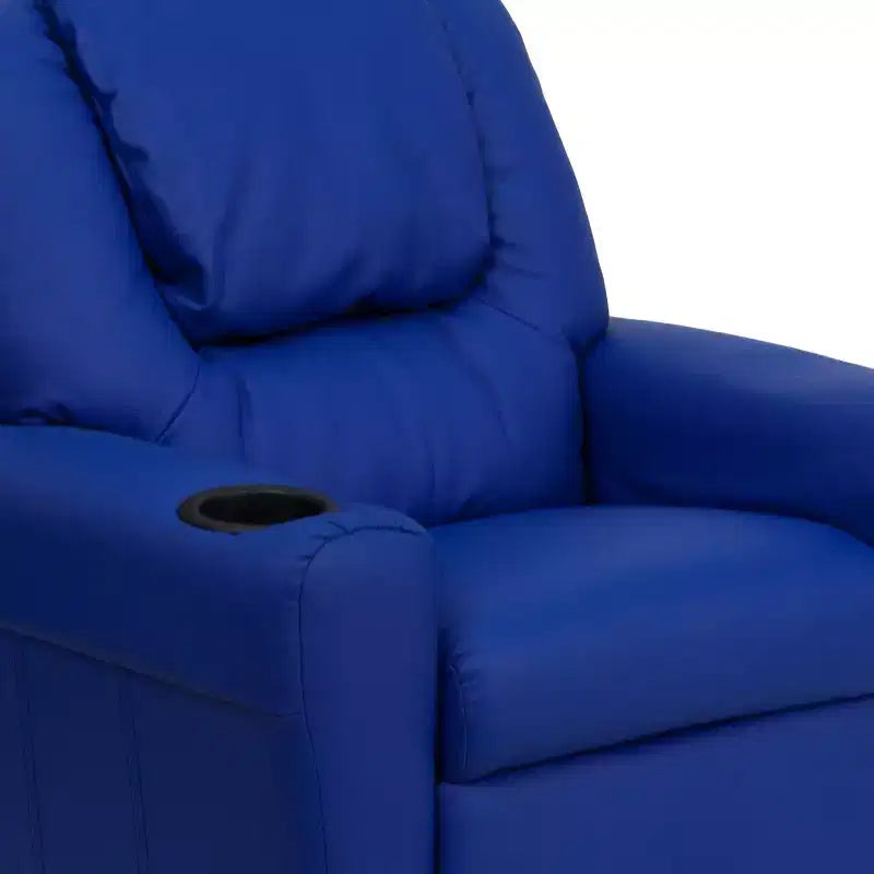 Fauteuil inclinable contemporain pour enfants Emma et Oliver avec porte-gobelet et appuie-tête