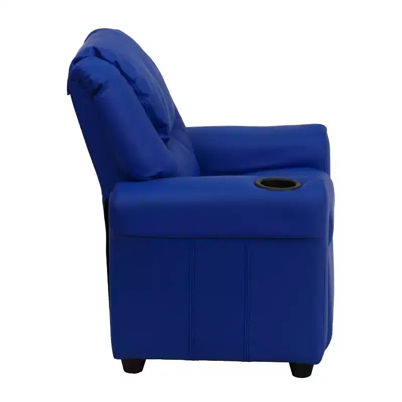 Fauteuil inclinable contemporain pour enfants Emma et Oliver avec porte-gobelet et appuie-tête