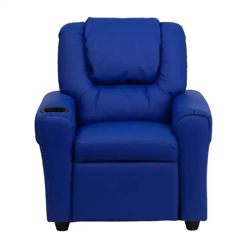 Fauteuil inclinable contemporain pour enfants Emma et Oliver avec porte-gobelet et appuie-tête