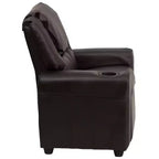 Fauteuil inclinable contemporain pour enfants Emma et Oliver avec porte-gobelet et appuie-tête