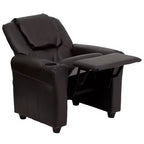 Fauteuil inclinable contemporain pour enfants Emma et Oliver avec porte-gobelet et appuie-tête