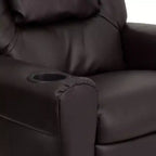 Fauteuil inclinable contemporain pour enfants Emma et Oliver avec porte-gobelet et appuie-tête