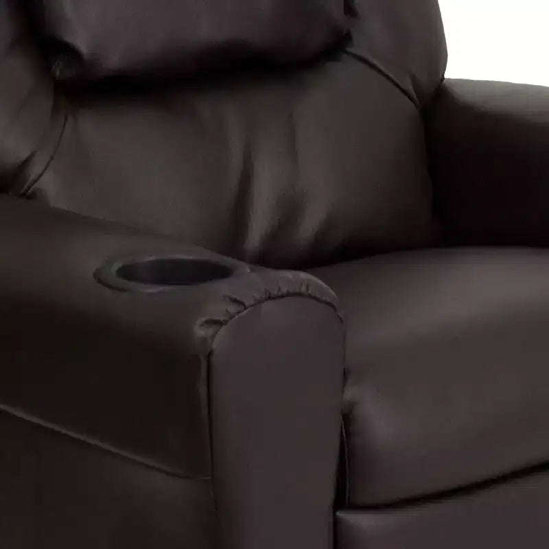 Fauteuil inclinable contemporain pour enfants Emma et Oliver avec porte-gobelet et appuie-tête